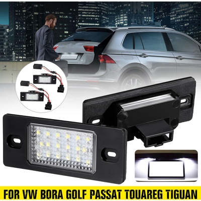 Insma - Coppia luci targa 1J5943021D per VW Bora Golf Passat Touareg Tiguan
