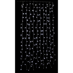 Tenda Cascata Luminosa Luci Natale 200 LED Bianco Ghiaccio 1x2 metri Collegabile D2370 en oferta