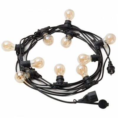 Cavo esterno gea led gfin04 led ip44 10mt multiluce filo elettrico giardino, colore nero