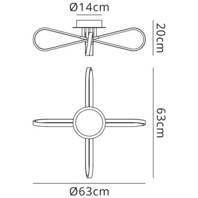 Plafoniera A Filo 40w Led 3000k, 3500lm, Cromo Lucido, Acrilico Satinato