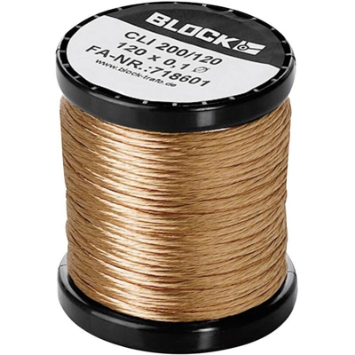 Filo di rame smaltato Diametro (con Isolante)=0.10 mm 120 x 0.10 mm 24 m 0.20 kg - Block