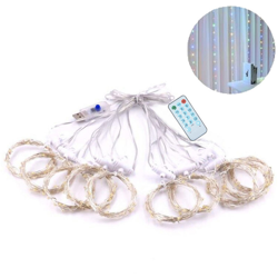 luci di rame musica a comando vocale USB tenda luci voce comma 3 * 3 metri Colore precio