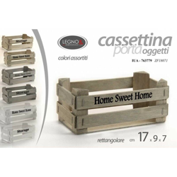 Argonauta - Cassettina in legno portaoggetti home sweet cm 17 x 8.5 x 7 h en oferta