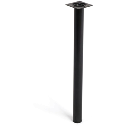 gamba cilindrica stile moderno per tavolini e mobili. Altezza di 40 cm. Realizzata in acciaio con finitura nero. Per il bricolage e il DIY. Misure en oferta