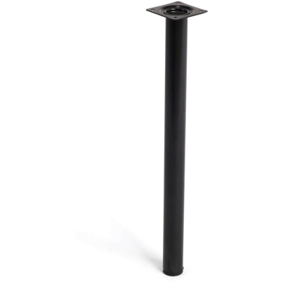 gamba cilindrica stile moderno per tavolini e mobili. Altezza di 40 cm. Realizzata in acciaio con finitura nero. Per il bricolage e il DIY. Misure