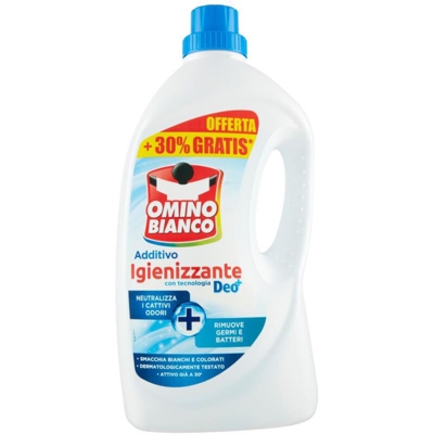 Omino Bianco Detergente Bucato Lavatrice Disinfettante 2.4 Lt