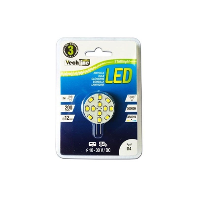Vechline - LAMPADA 12V 24V G4 12 LED 260 LM LUCE NATURALE PER CAMPER
