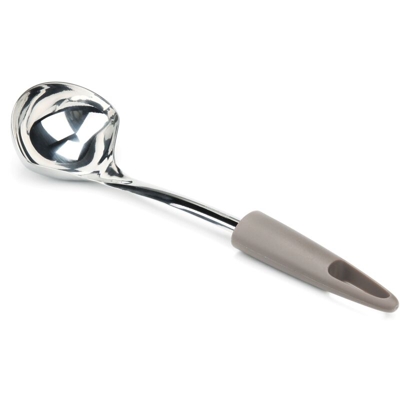 Casa Collection - Mestolo con Manico Marrone in Acciaio Inox e Polipropilene