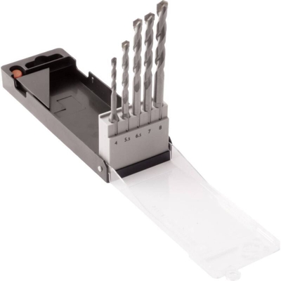 C.K. T3112 Carburo di tungsteno Kit punte per pietra 5 parti 4 mm, 5.5 mm, 6.5 mm, 7 mm, 8 mm Alberino esagonale 1 KIT