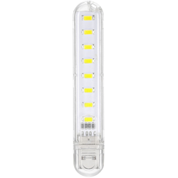 8 LED Mini USB portatile Lampada da tavolo DC-5V Illuminazione da campeggio Computer Laptop Power Bank Gadget Bianco en oferta