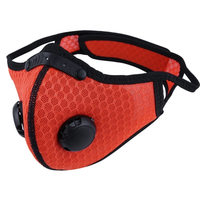 Tomshoo - Maschera da ciclismo,tessuto a rete arancione - tessuto a rete arancione