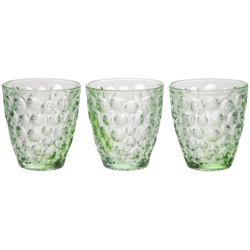 3 Bicchieri Acqua Holo Capacita' 300 ml Vetro Verde características