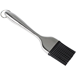 Spazzola per barbecue in silicone con manico in acciaio inossidabile | Manico diritto 20 cm - Manico diritto 20 cm en oferta