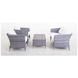 Salotto Giardino Riviera Polirattan Alluminio Con Cuscini características