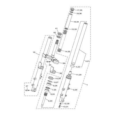 Yamaha 4B5-23110-00 steli nudi - T-Max 500 09-13