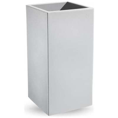 Vaso Cache-pot Cosmos Quadrato Alto In Colore Bianco