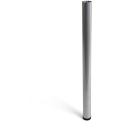Gamba cilindrica regolabile stile moderno per mobili bassi. Altezza di 86 cm. Realizzata in acciaio con finitura alluminio. Per il bricolage e il características