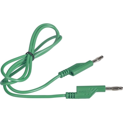 VOLTCRAFT Cavo di misura [Spina a banana 4 mm - Spina a banana 4 mm] 1.00 m Verde 1 pz.