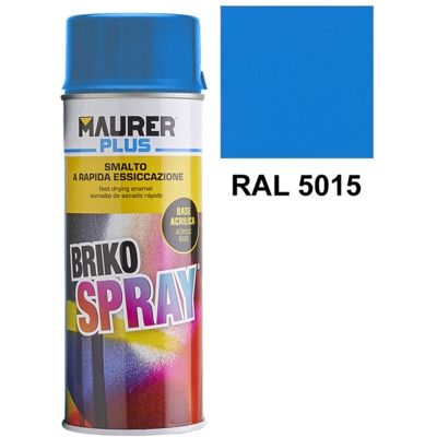 Smalto BRIKO SPRAY 400 ml colore BLU CIELO Conf. 6pz per Metallo Plastica - Maurer