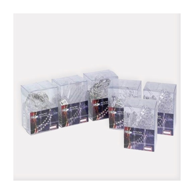 Catena Luci di Natale 10 LED Arredamento Natalizio Box PVC 6 Modelli Assortiti