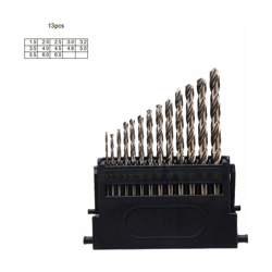 Drillpro M42 HSS 3 Punte elicoidali a testa affilata Set 8% di punte da trapano ad alto contenuto di cobalto per foratura di metalli in acciaio precio