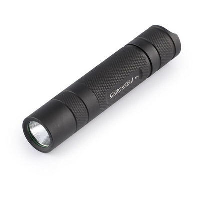 Convoy S2 + EDC 3000-4500K 8 LED Torcia 3/5 modalità 18650 Mini torcia nera C.