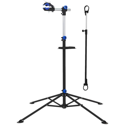Cavaletto per manutenzione bici regolabile 360° stand in acciaio base a 4 gambe