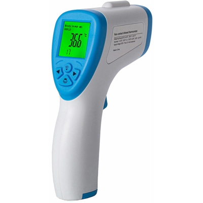HT-808 Termometro frontale a infrarossi senza contatto con display a tre colori ?? C / ?? F (Fahrenheit per impostazione predefinita) senza batteria