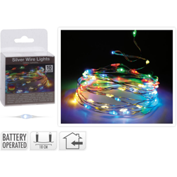 Peragashop - OFFERTA 4 CONFEZIONI 10 MICROLED LINEARI LUCI MULTICOLOR A BATTERIA LUCI DI NATALE ADDOBBI PRESEPI precio