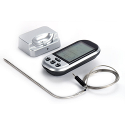 Termometro elettronico wireless per barbecue fornito senza batteria,sonda impermeabile argento - sonda impermeabile argento precio