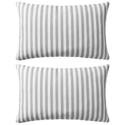 Cuscini Da Esterno 2 Pz Stampa A Righe 60x40 Cm Grigi en oferta