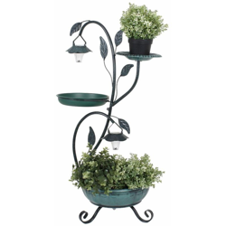 Flower Plant Stands Saucer Uccello da bagno Outdoor Solar Stand Lampada da giardino Bird Bath Green Harms 315128 precio