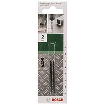 Bosch Accessories 2609255002 HSS Punta a spirale per metallo 2 mm Lunghezza totale 49 mm forgiato DIN 338 Alberino cili