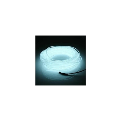 20M El LED Flessibile Morbido Tubo Filo Neon Bagliore Auto Rope Strip Luce Natale Decor Dc 12V-Bianco [Classe di efficienza energetica A]