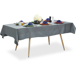Tovaglia da tavola idrorepellente poliestere stirabile copritavolo da giardino rettangolare 140x220 grigio características