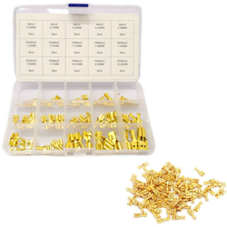 Set 75 Pz Connettori A Morsettiera Terminali Filo Maschio Femmina In Rame 04500 en oferta
