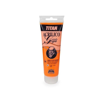 Colori giallo Titan Goya Acrilici di studio | Arancione-Giallo Goya 30 - Tubo da 125 ml - Arancione-Giallo Goya 30