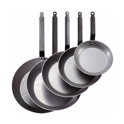 Carbone Plus Padella Tonda da Frittura 24cm - De Buyer