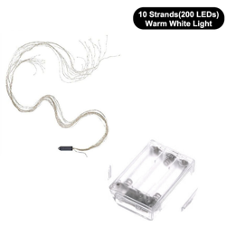 Stringa luminosa del tubo Tipo di batteria a secco (non fornita con 3 batterie AA) Luce decorativa impermeabile 1 modalita,luce calda 1 fili (2 LED) precio
