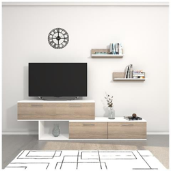 Mobile Porta Tv Antipodi - Con Ante, Ripiani, Mensole - Da Salotto - Bianco, Cordoba In Legno, 200 X 30 X 60 Cm precio