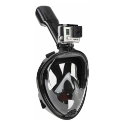 Maschera subacquea, vista a 180 ° Maschera da snorkeling a pieno facciale, design panoramico compatibile con fotocamera sportiva Maschera subacquea en oferta