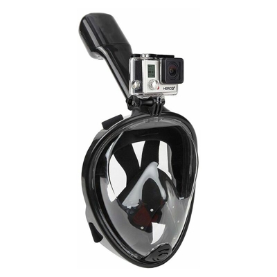 Maschera subacquea, vista a 180 ° Maschera da snorkeling a pieno facciale, design panoramico compatibile con fotocamera sportiva Maschera subacquea