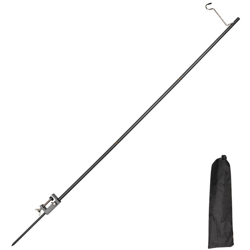 Staffa per luce da campeggio pieghevole in lega di alluminio nera en oferta