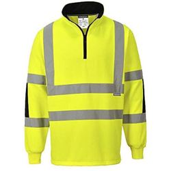 Felpa ad alta visibilità modello rugby gialla, misura xxxl - Portwest en oferta