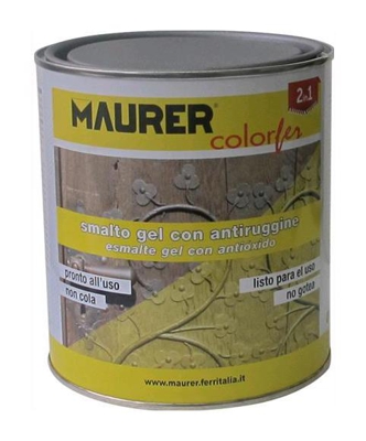 SMALTO GEL Antiruggine Antichizzato Conf. da 750 ml colore GRAFITE - Maurer