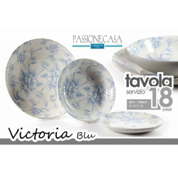Argonauta - Servizio piatti da tavola pz 18 Rose blu características