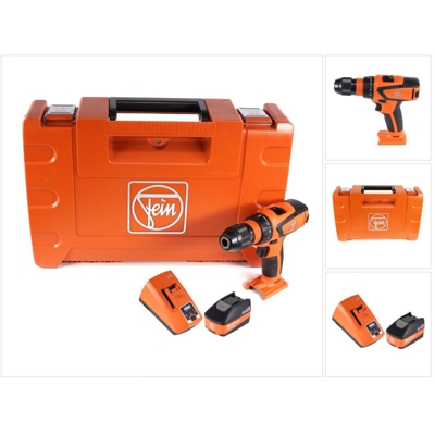 FEIN ASCM 18 QSW Trapano avvitatore a batteria 18V / 4 velocità + Valigetta da trasporto + 1x Batteria High Power 5,2 Ah + Caricabatterie FEIN ALG 80