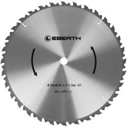 Eberth - Lama Sega Circolare TCT per Xilografie (500 x 3,0 x 30 mm, 32 Denti, Carburo di Tungsteno) características