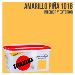 Secchio di vernice a copertura totale da 4 litri | Ananas giallo - Ananas giallo - Titan precio