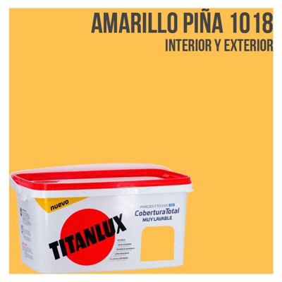 Secchio di vernice a copertura totale da 4 litri | Ananas giallo - Ananas giallo - Titan